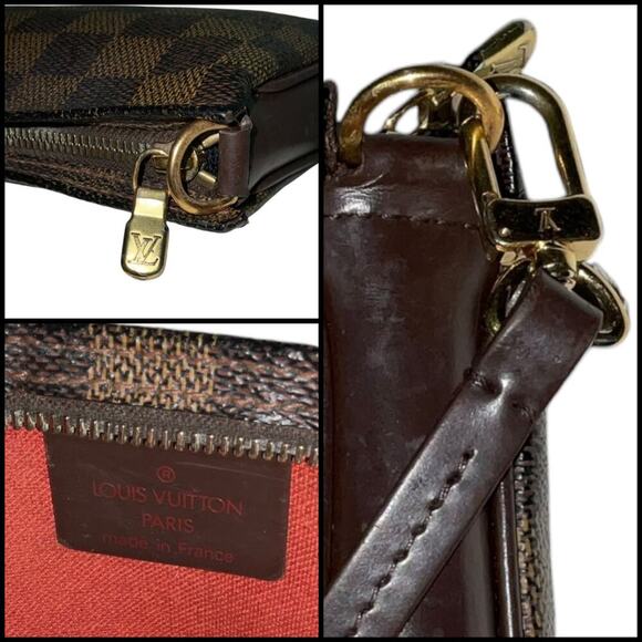 Louis Vuitton Vintage Damier Ebene Navona Pochette Accessories Bag W/Bag & Box - Picture 8 of 15